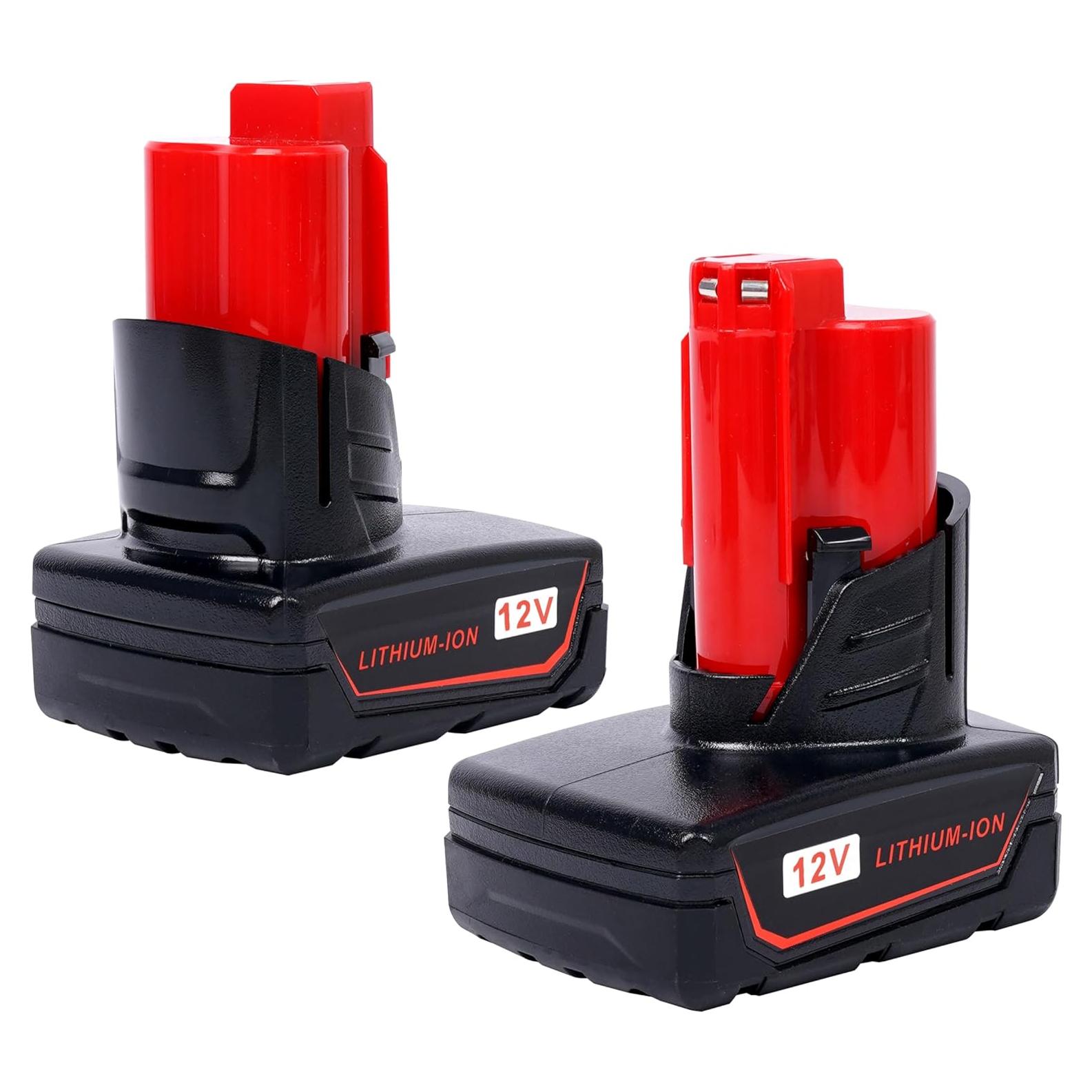 Batería de Reemplazo 12V 6Ah HUAYUE 2 Paquete Compatible Milwaukee