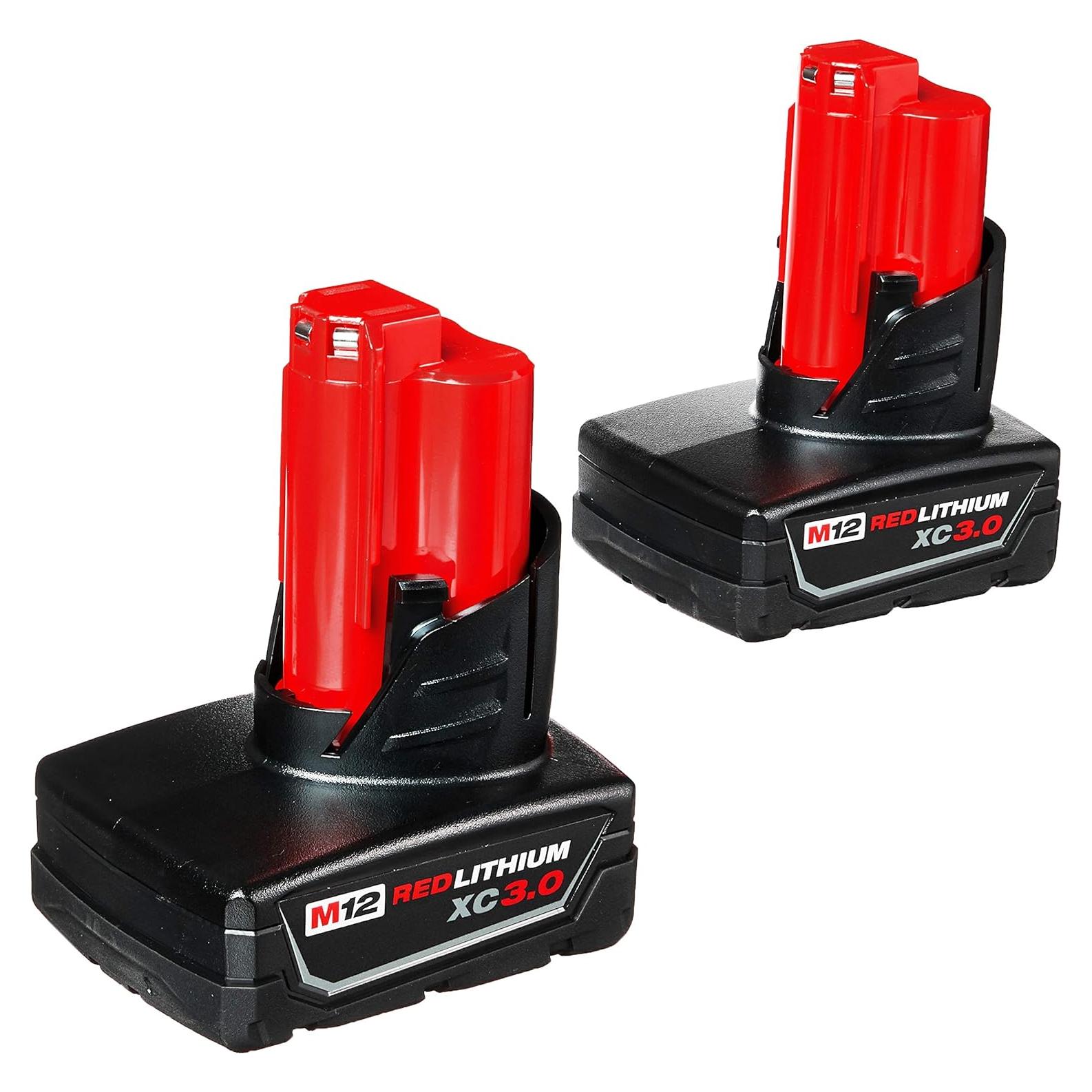 Baterías Milwaukee M12 3.0 Ah 12V Doble Pack de Ión de Litio