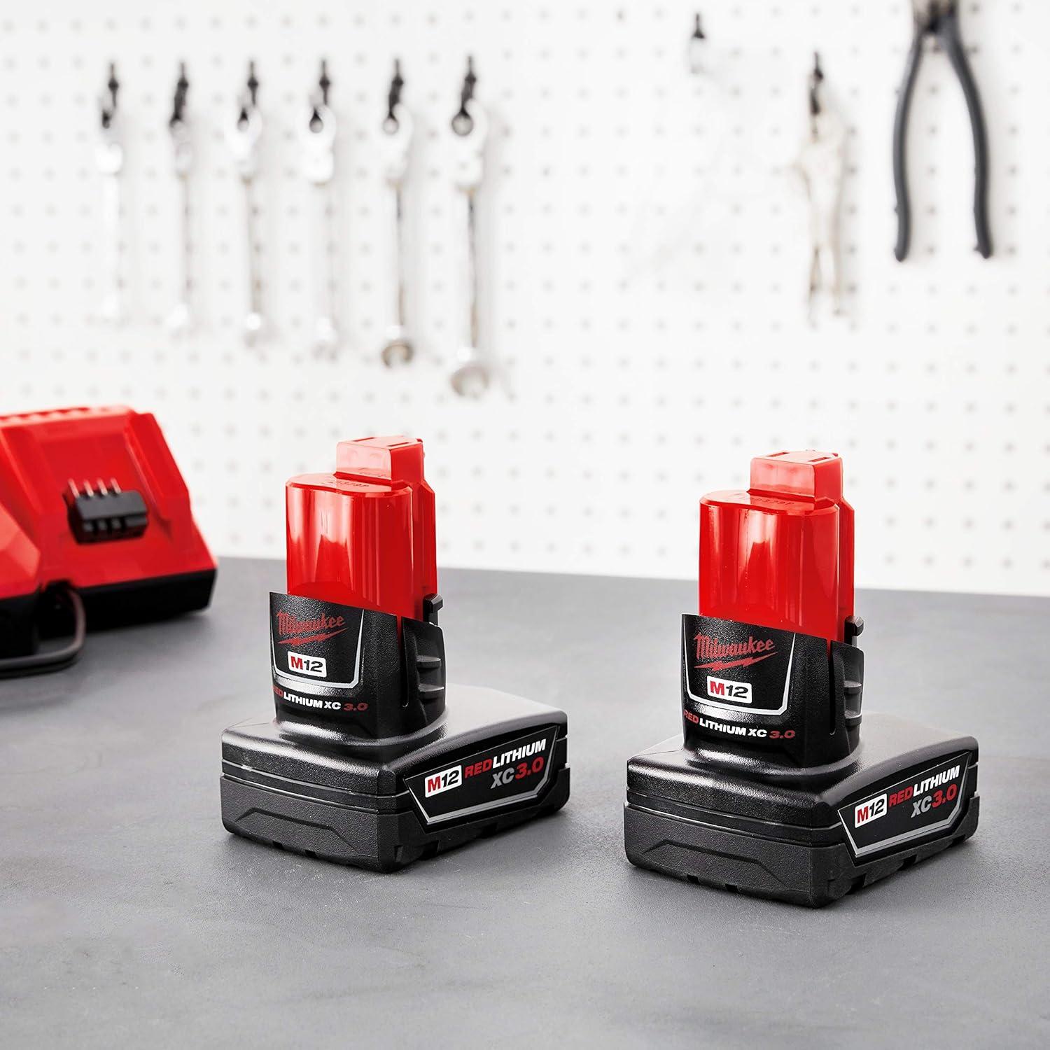 Baterías Milwaukee M12 3.0 Ah 12V Doble Pack de Ión de Litio