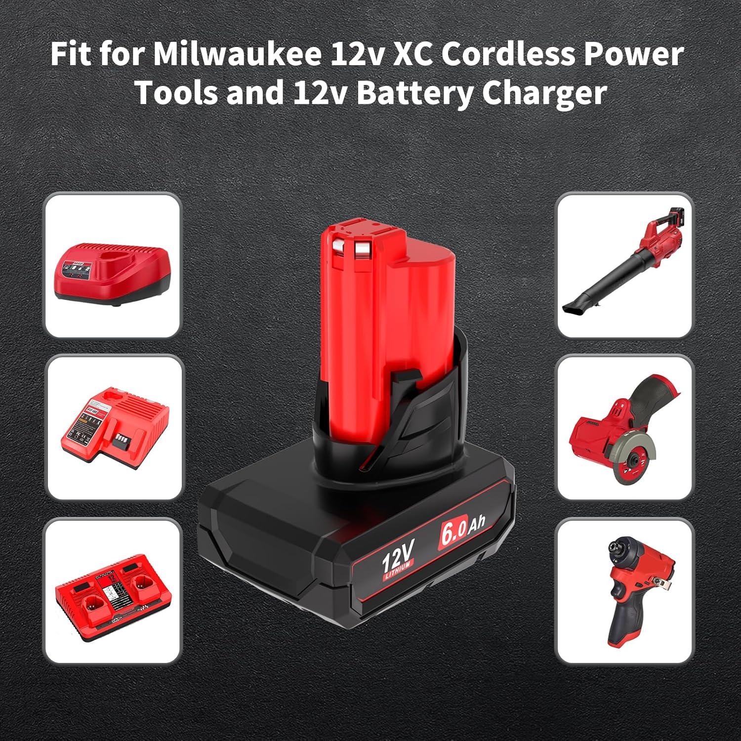 Batería de Reemplazo 12V 6.0Ah Capowill para Milwaukee