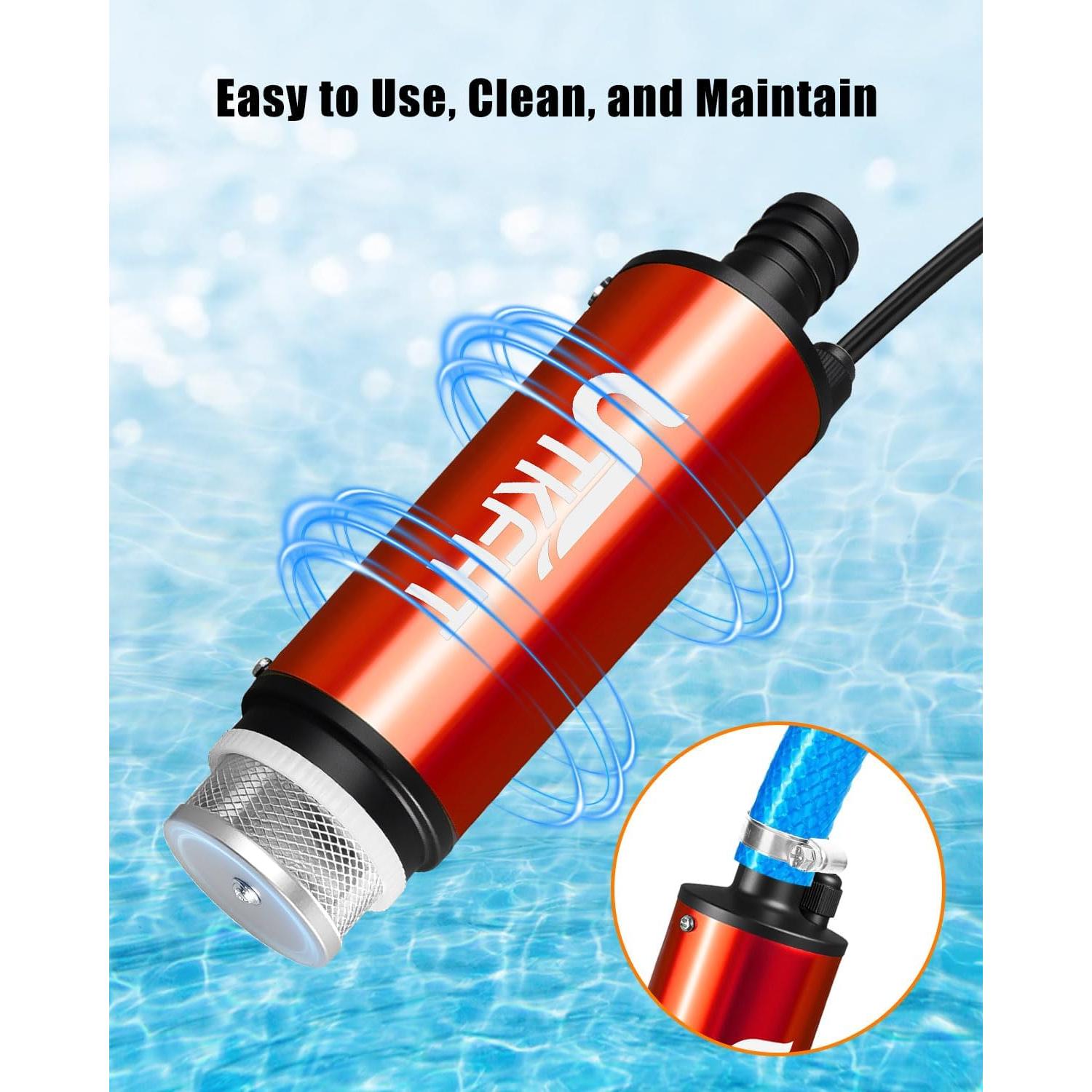 Mini Bomba de Agua UTKFHT 500GPH 18V Compatible Milwaukee