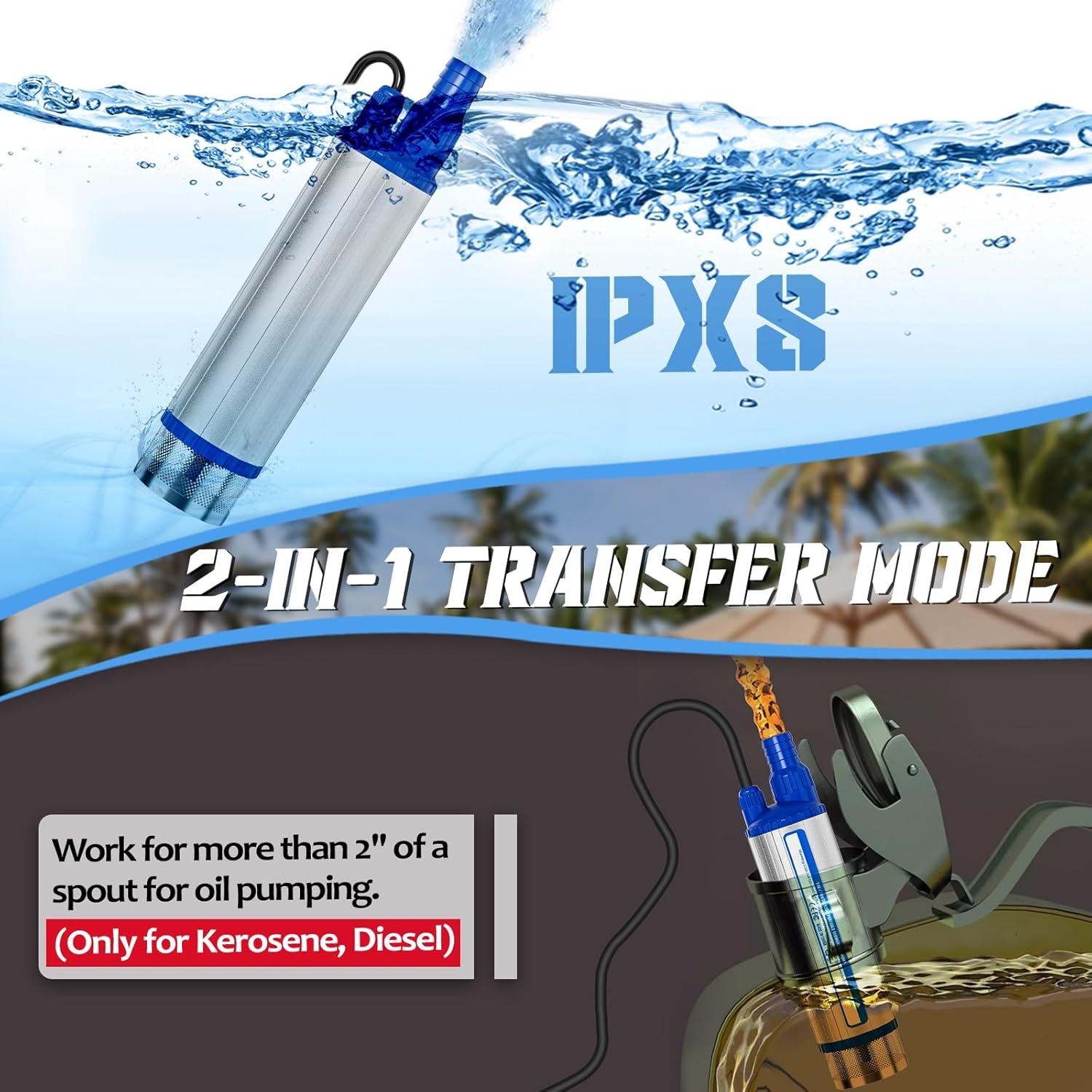 Bomba de Transferencia de Agua Rozlchar 120W 2400L/h 18V