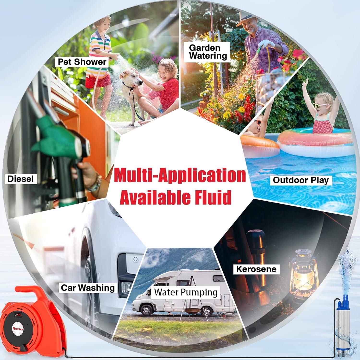 Bomba de Transferencia de Agua Rozlchar 120W 2400L/h 18V