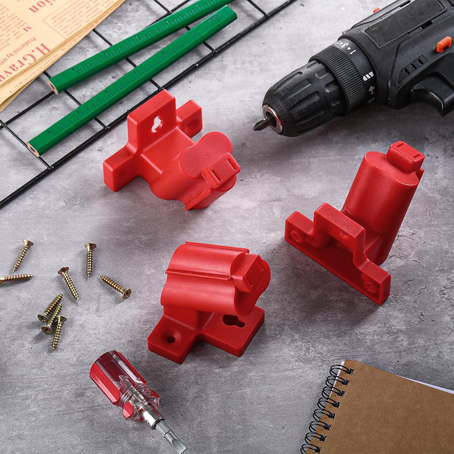 12 Soportes de Herramientas Threlaco para Milwaukee M12 Rojo