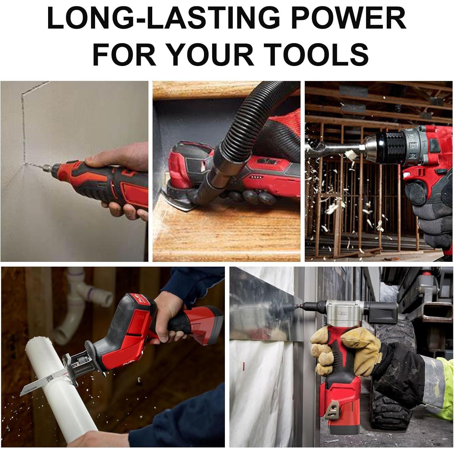 Batería de Reemplazo Mrupoo 12V 2500mAh para Herramientas Milwaukee