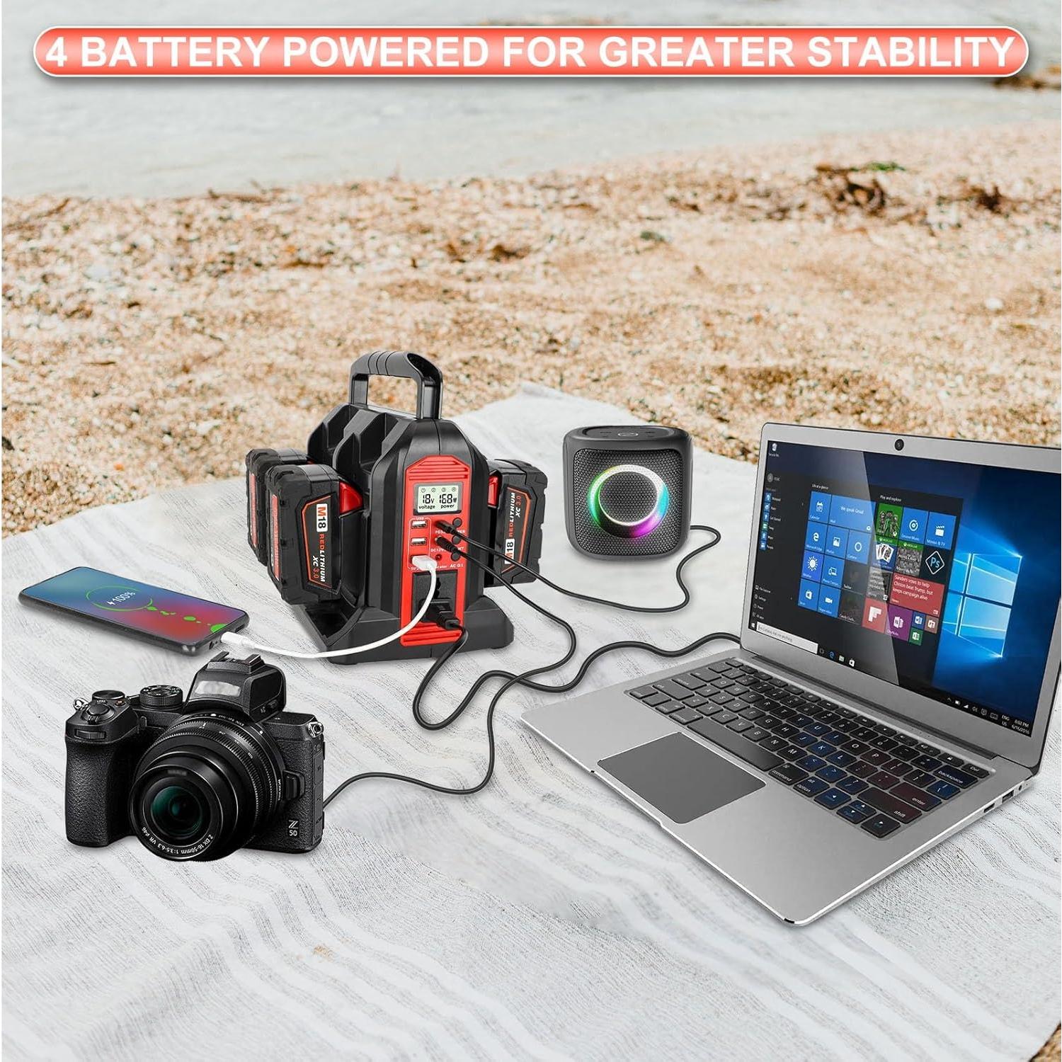 Inversor de Potencia 350W GRVODFRTA DC 18V a AC 110V