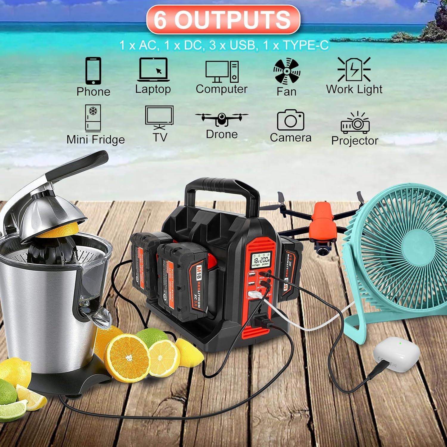 Inversor de Potencia 350W GRVODFRTA DC 18V a AC 110V