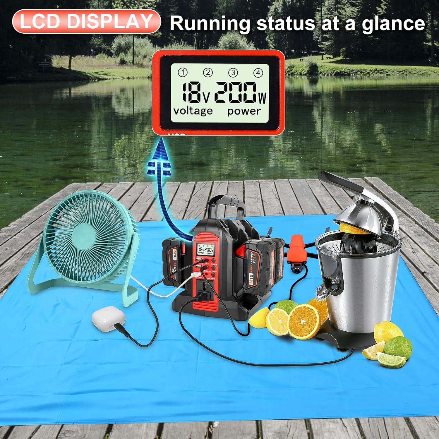 Inversor de Potencia 350W GRVODFRTA DC 18V a AC 110V