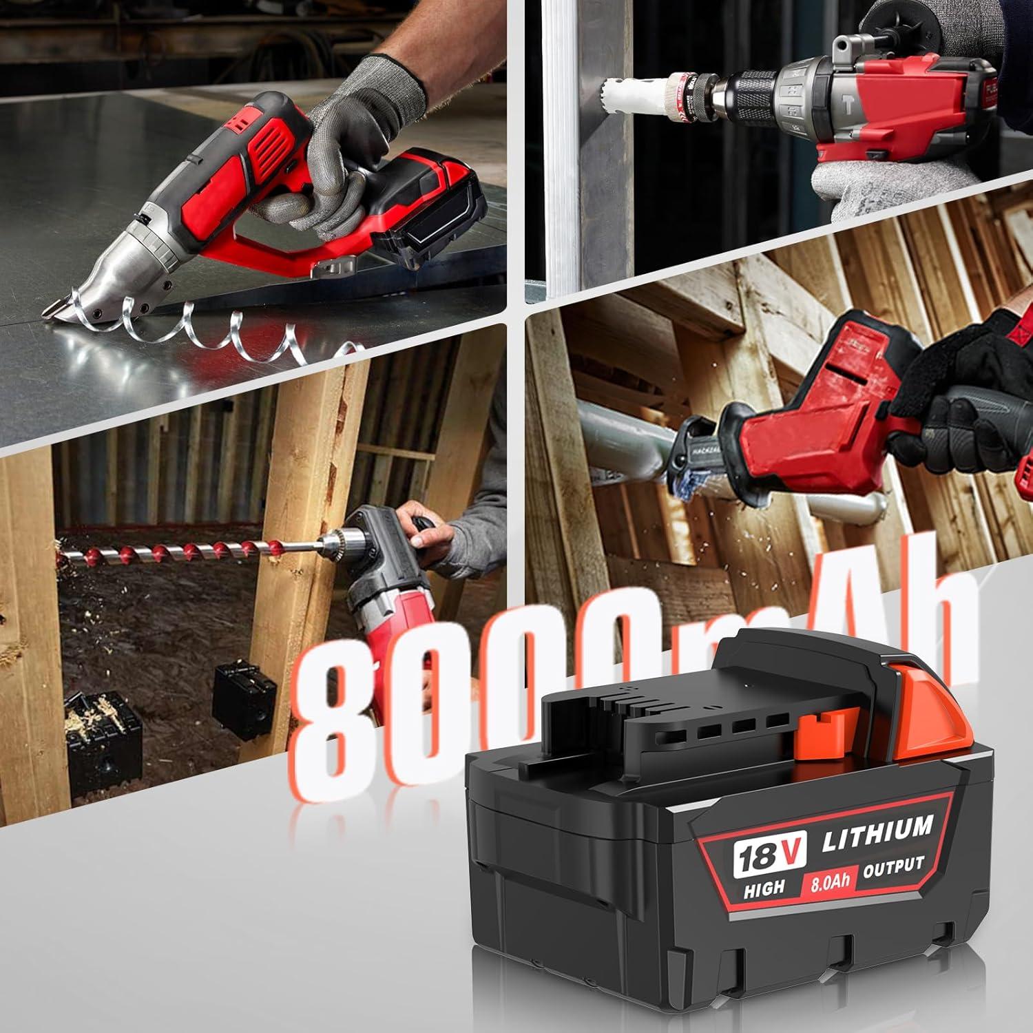 Batería Li-Ion 8.0Ah Milwaukee 18V Reemplazo 48-11-1852