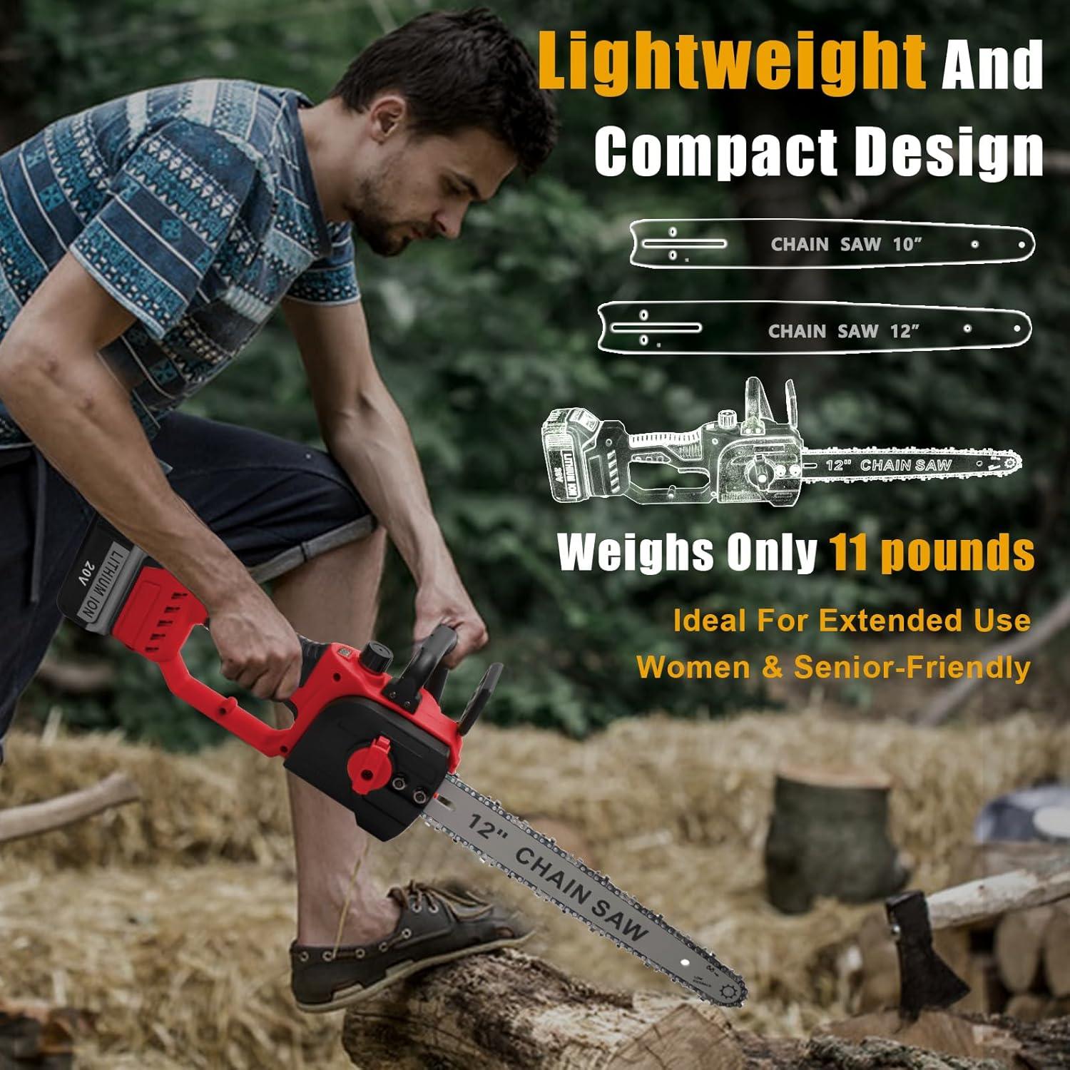 Mini Motosierra Inalámbrica Avitomo 12"/10" 18V para Poda