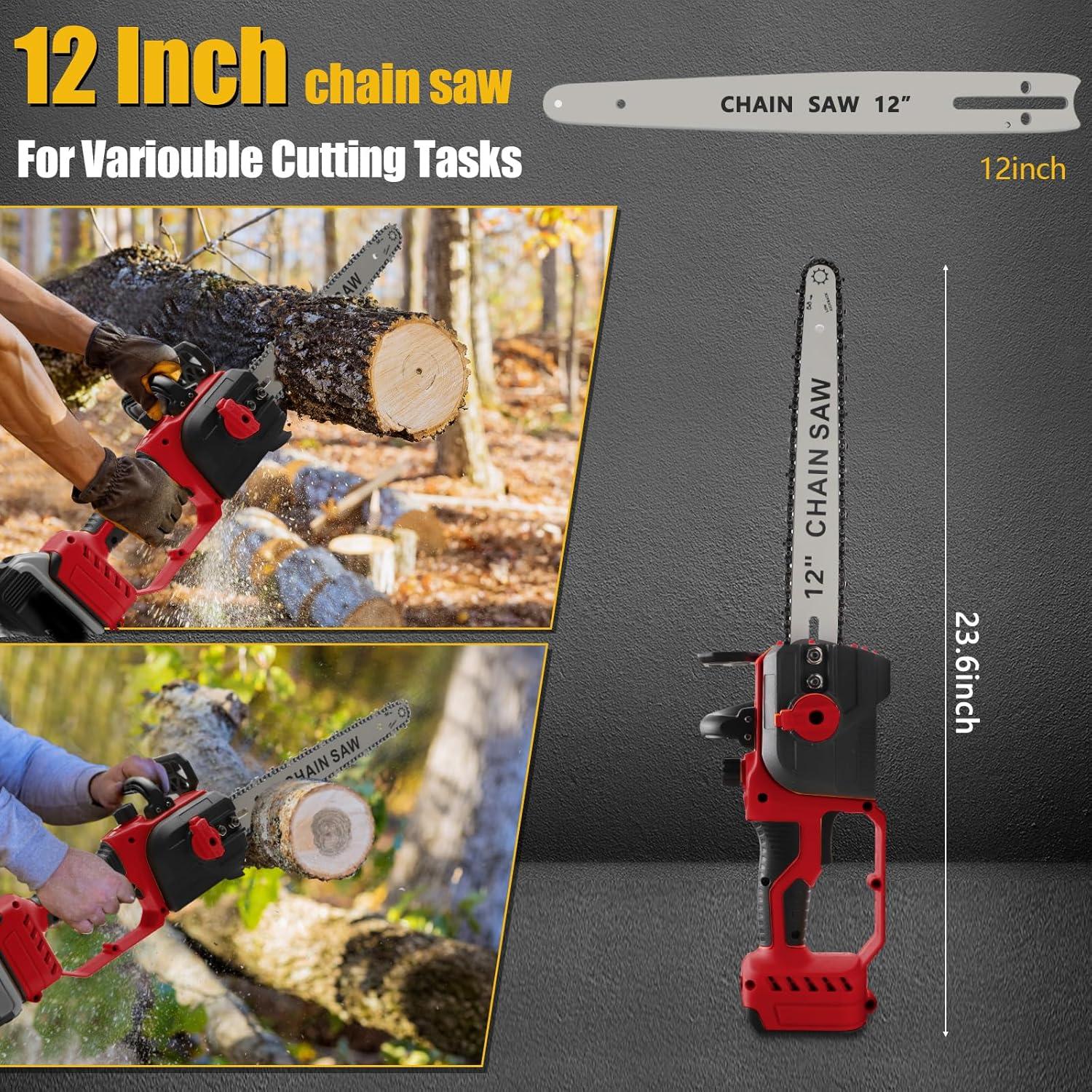 Sierra de Cadena Inalámbrica Laxsima 12" para Batería Milwaukee M18