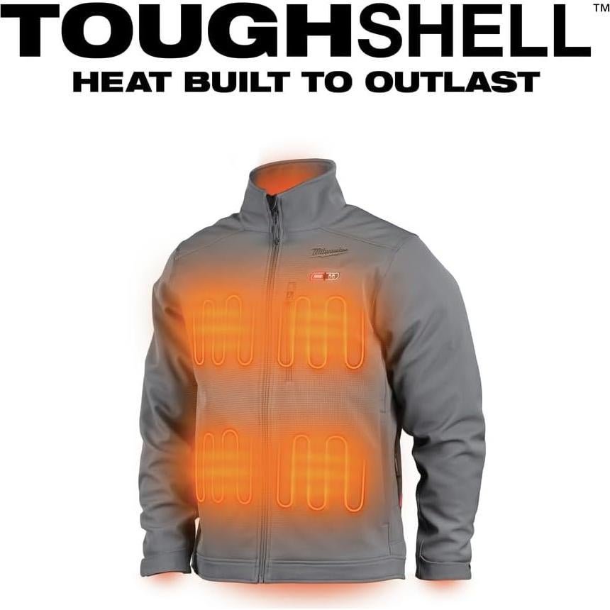 Chaqueta Térmica Sin Cable Milwaukee M12 TOUGHSHELL Gris