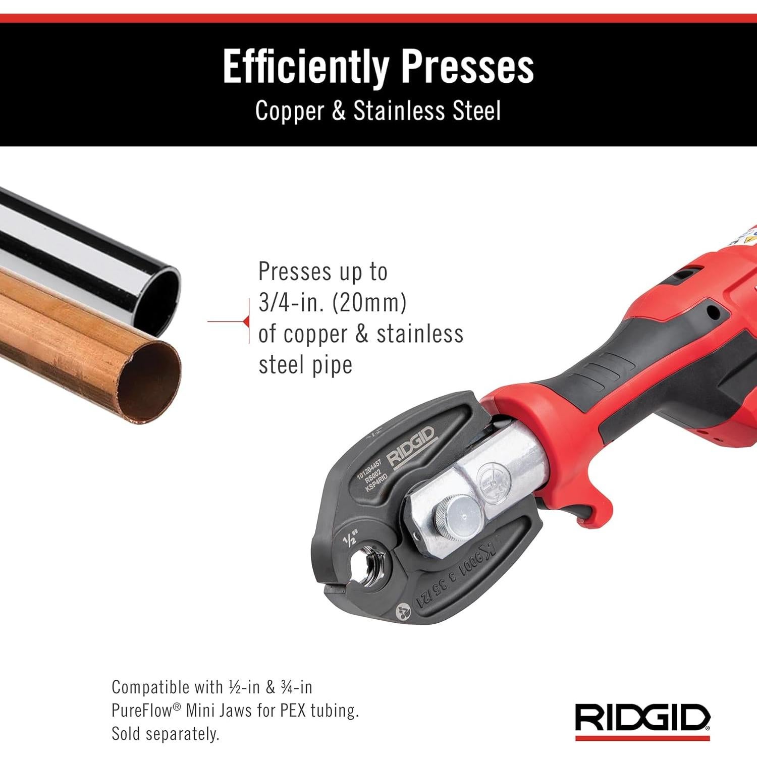 Mini Herramienta de Prensa RIDGID RP 115 con Batería 12V