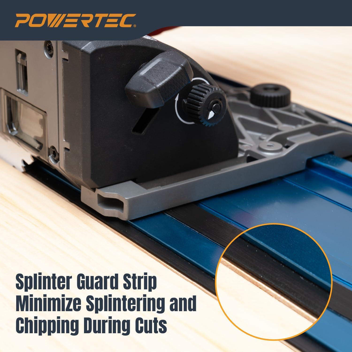 Juego de Rieles de Guía de Sierra POWERTEC 72153 110" Aluminio