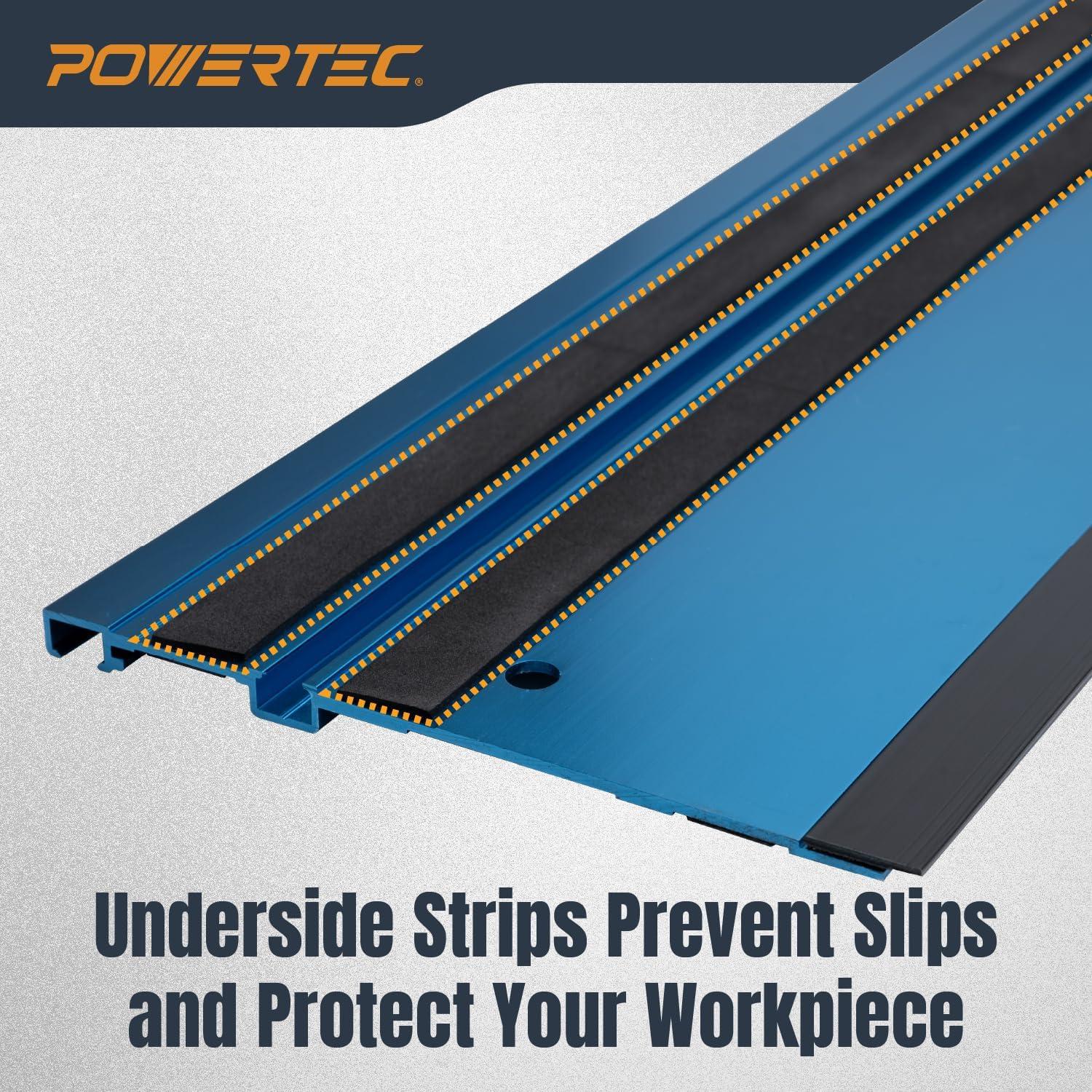 Juego de Rieles de Guía de Sierra POWERTEC 72153 110" Aluminio