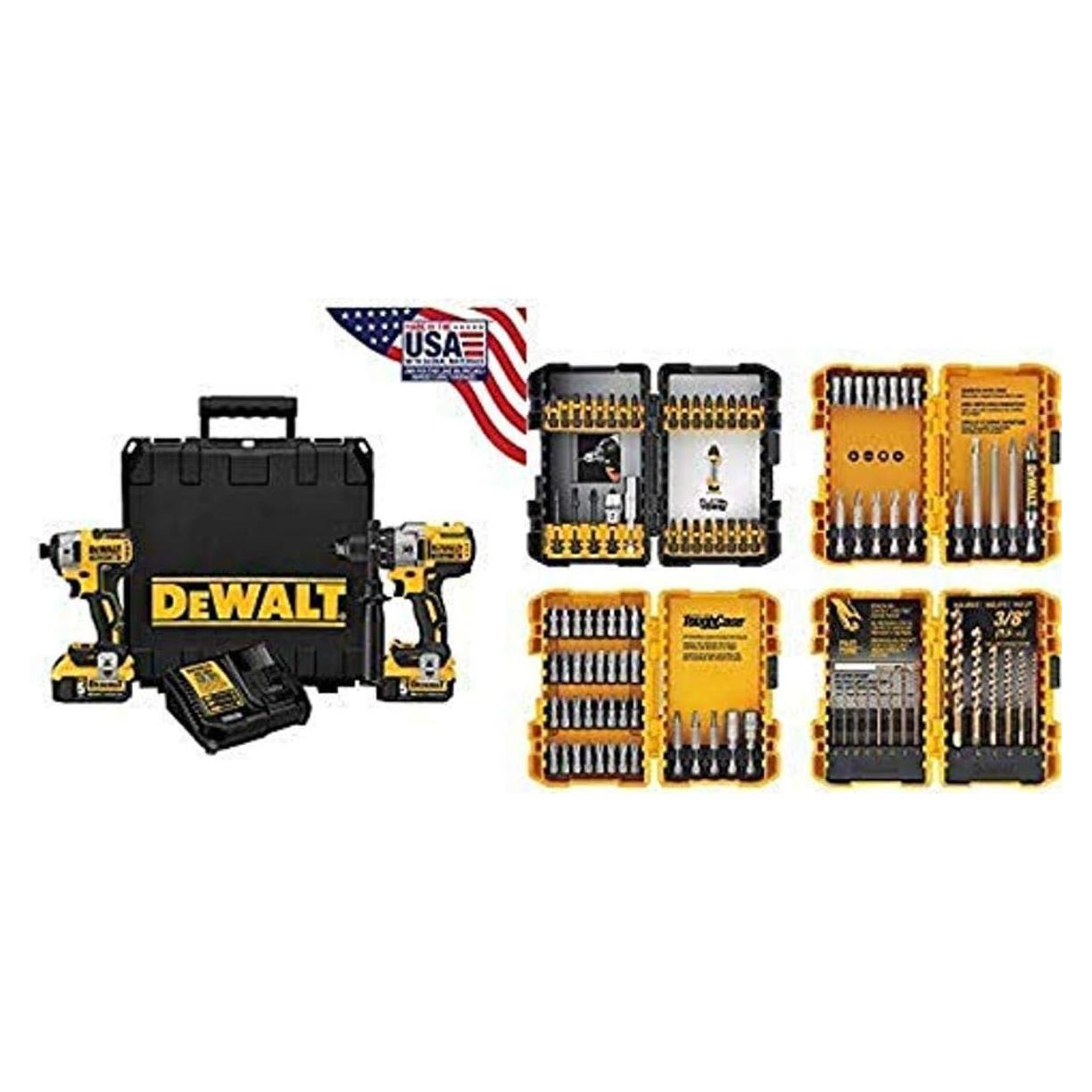 Kit Taladro Percusión y Destornillador Inalámbrico DEWALT DCK299P2 20V