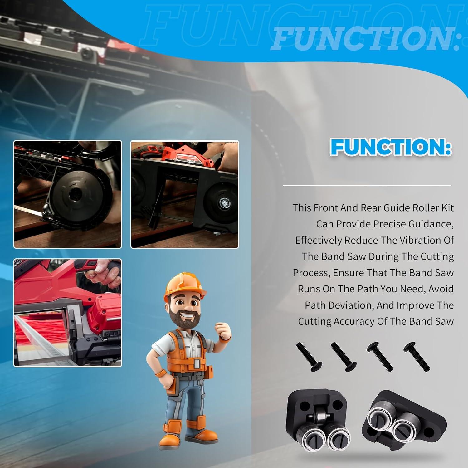 Kit de Rodillos Guía Delantero y Trasero Milwaukee 6232-20