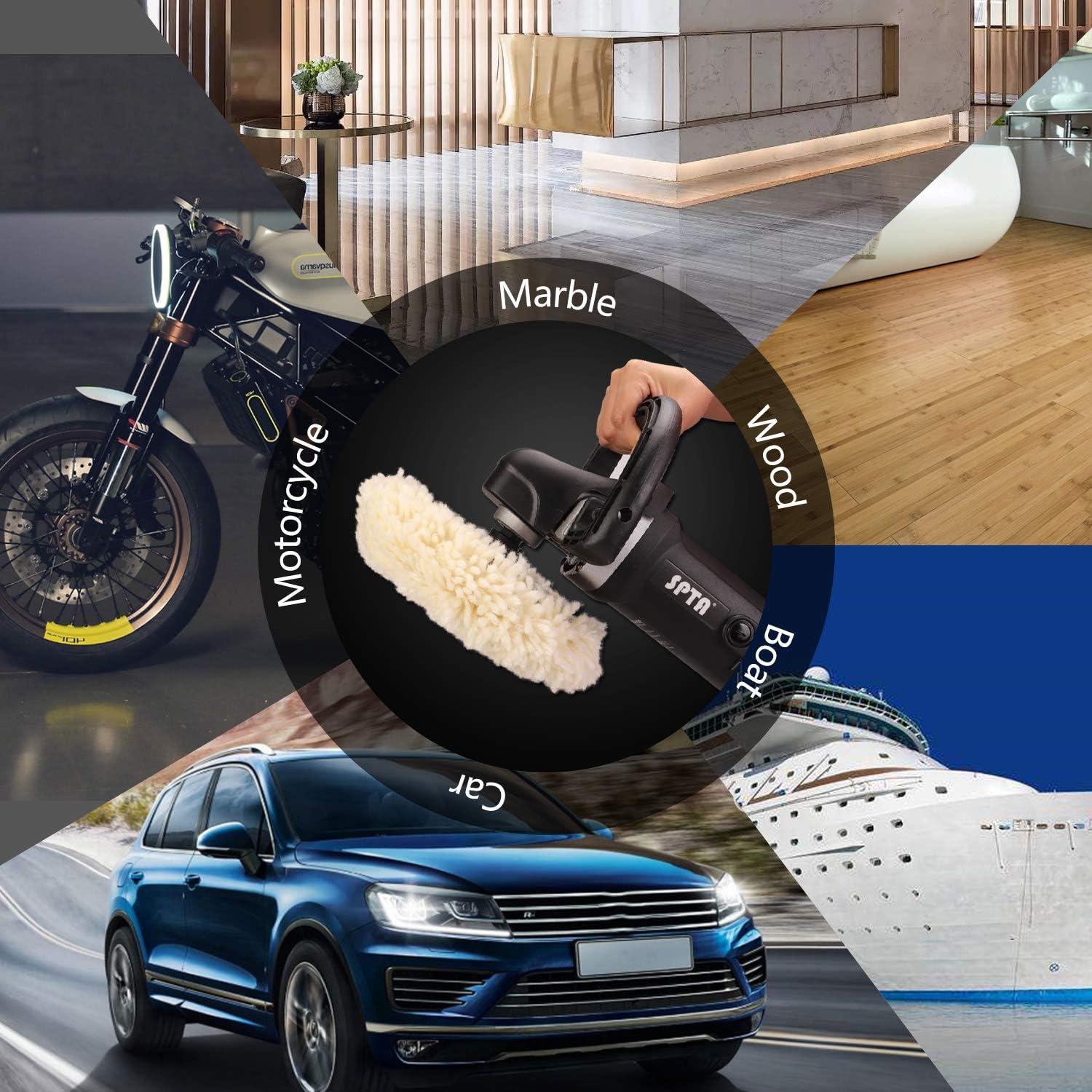 Discos de Pulido de Lana SPTA 8" 100% Natural Set de 4