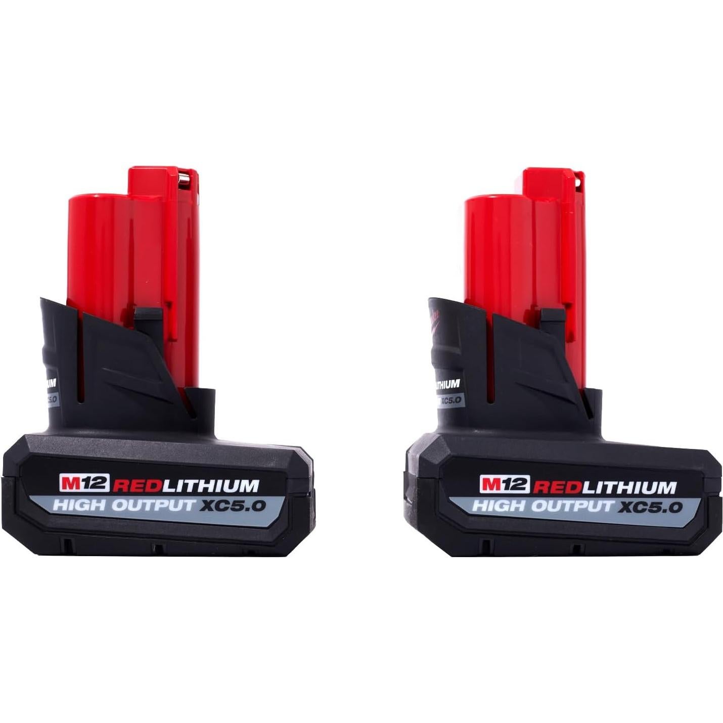 Baterías Milwaukee M12 12V Ión Litio 5.0 Ah 2-Pack