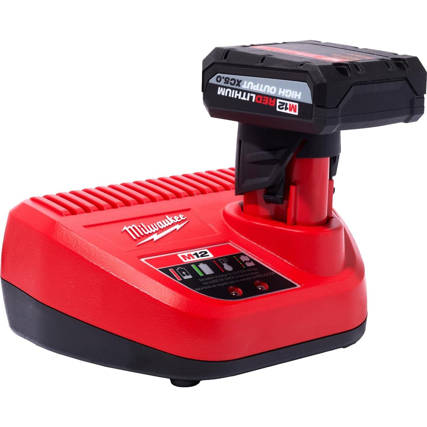 Baterías Milwaukee M12 12V Ión Litio 5.0 Ah 2-Pack