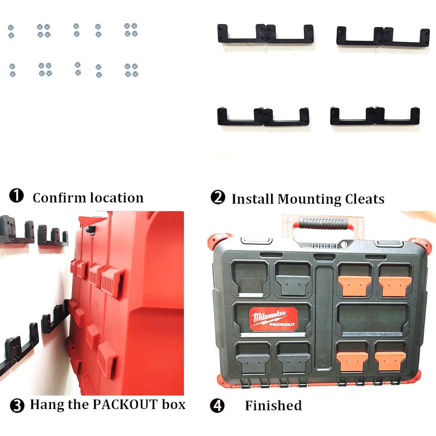 Soporte de Pared JILINWEI para Milwaukee Packout - 8 Piezas
