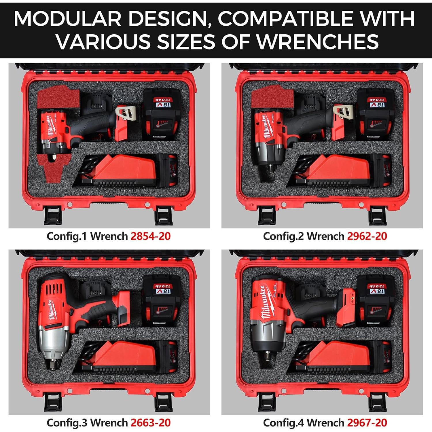 Estuche Duro Impermeable Turokacase para Llave Milwaukee M18