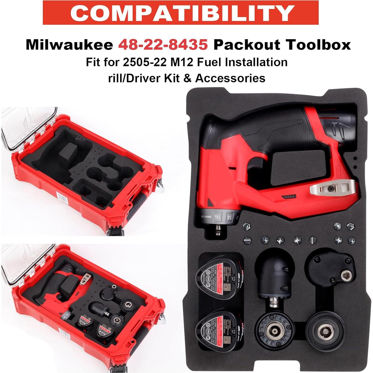 Inserto de Espuma EVA Milwaukee 48-22-8435 para Taladro 2505-22 M12