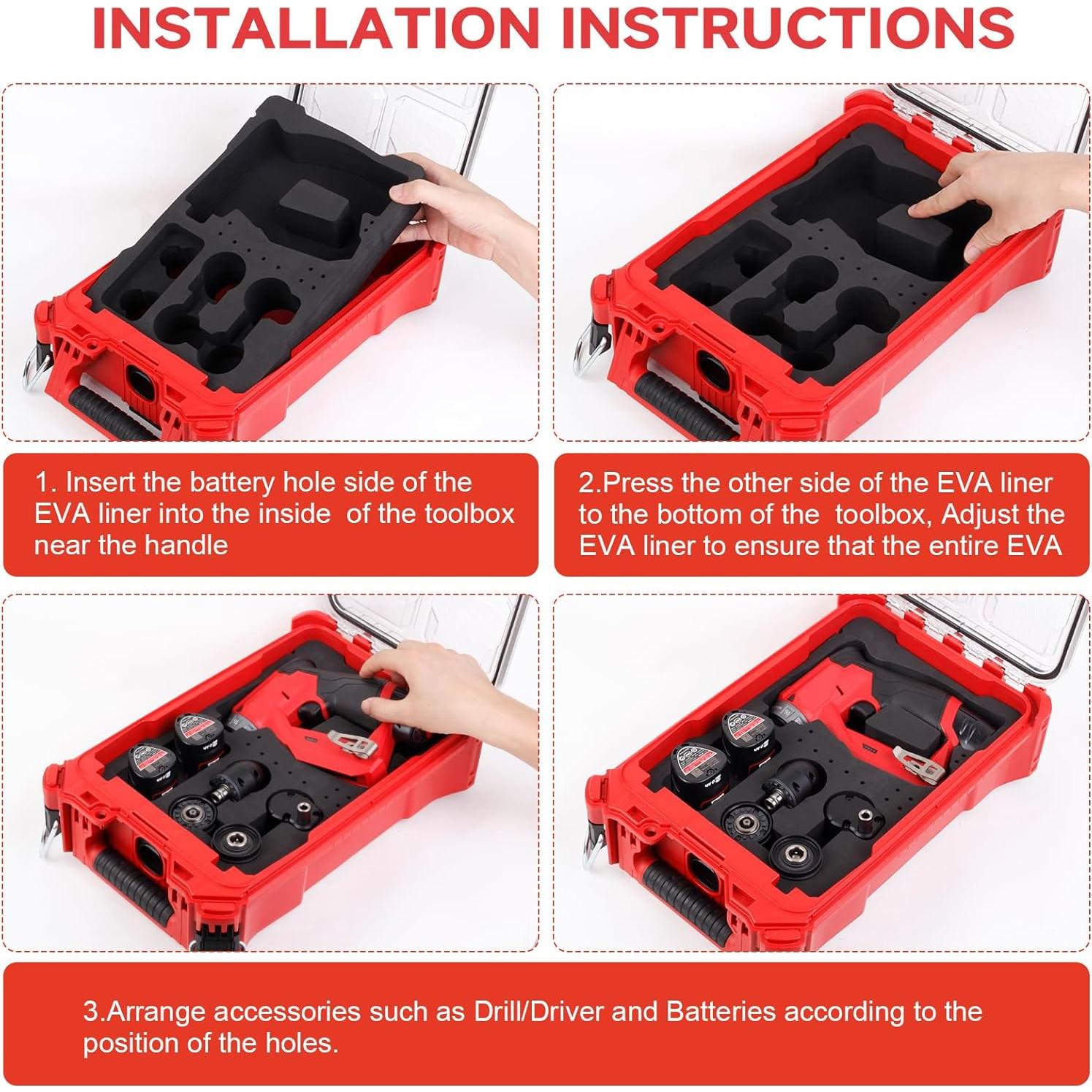 Inserto de Espuma EVA Milwaukee 48-22-8435 para Taladro 2505-22 M12