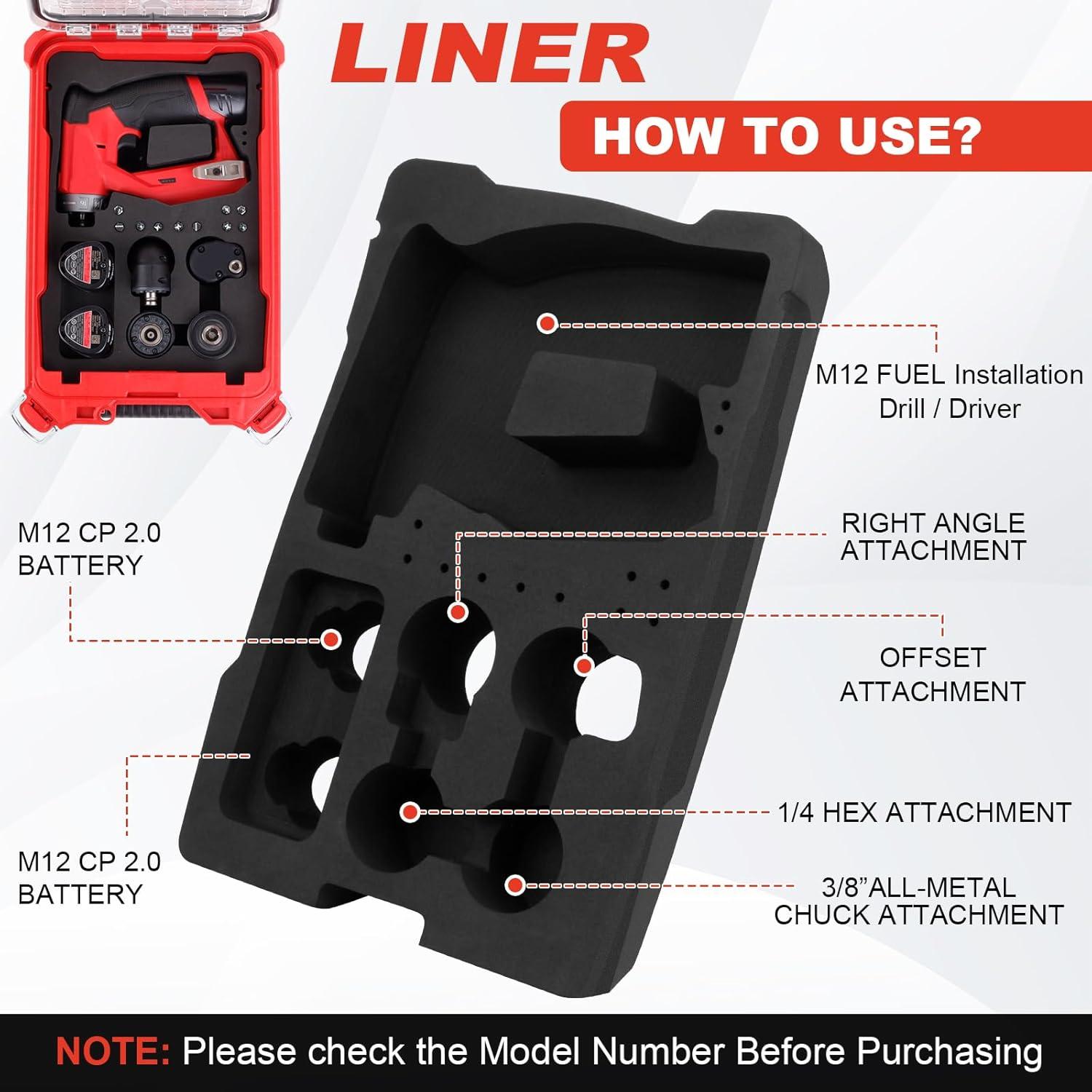 Inserto de Espuma EVA Milwaukee 48-22-8435 para Taladro 2505-22 M12