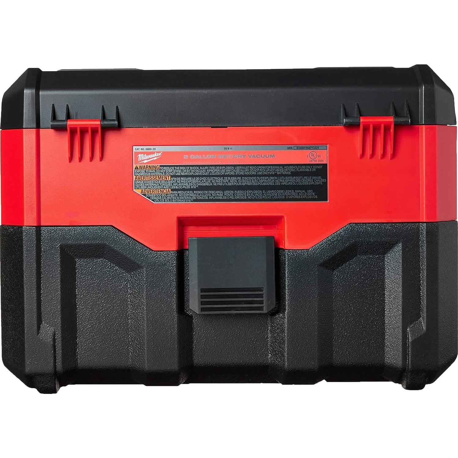 Aspiradora Inalámbrica Milwaukee 0880-20 2 Galones 7.57L