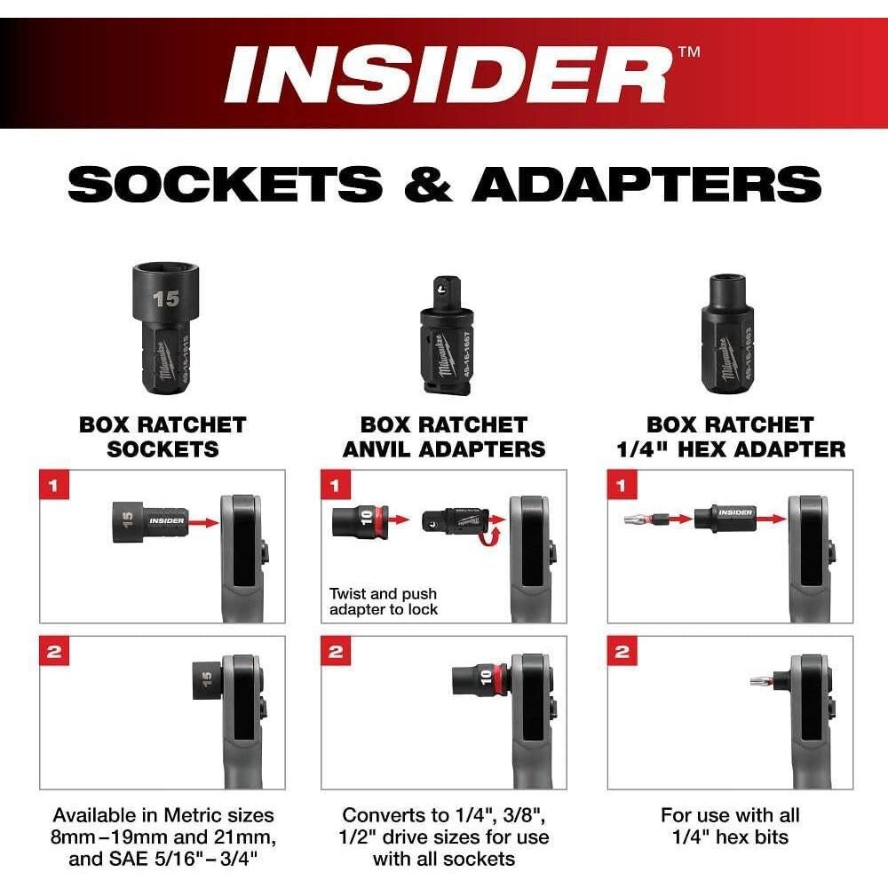 Caja de Carraca Milwaukee M12 FUEL INSIDER 12V 2.3kg