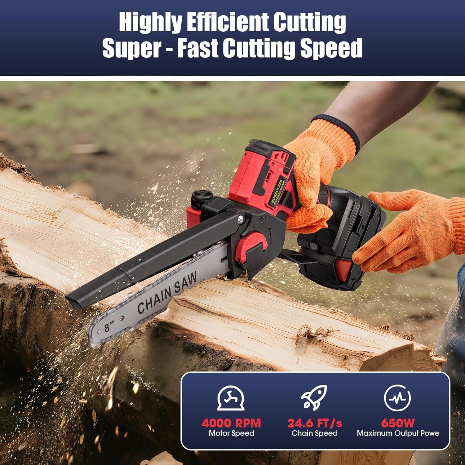 Mini Motosierra Eléctrica Milwaukee 18V 8" Autoengrasado