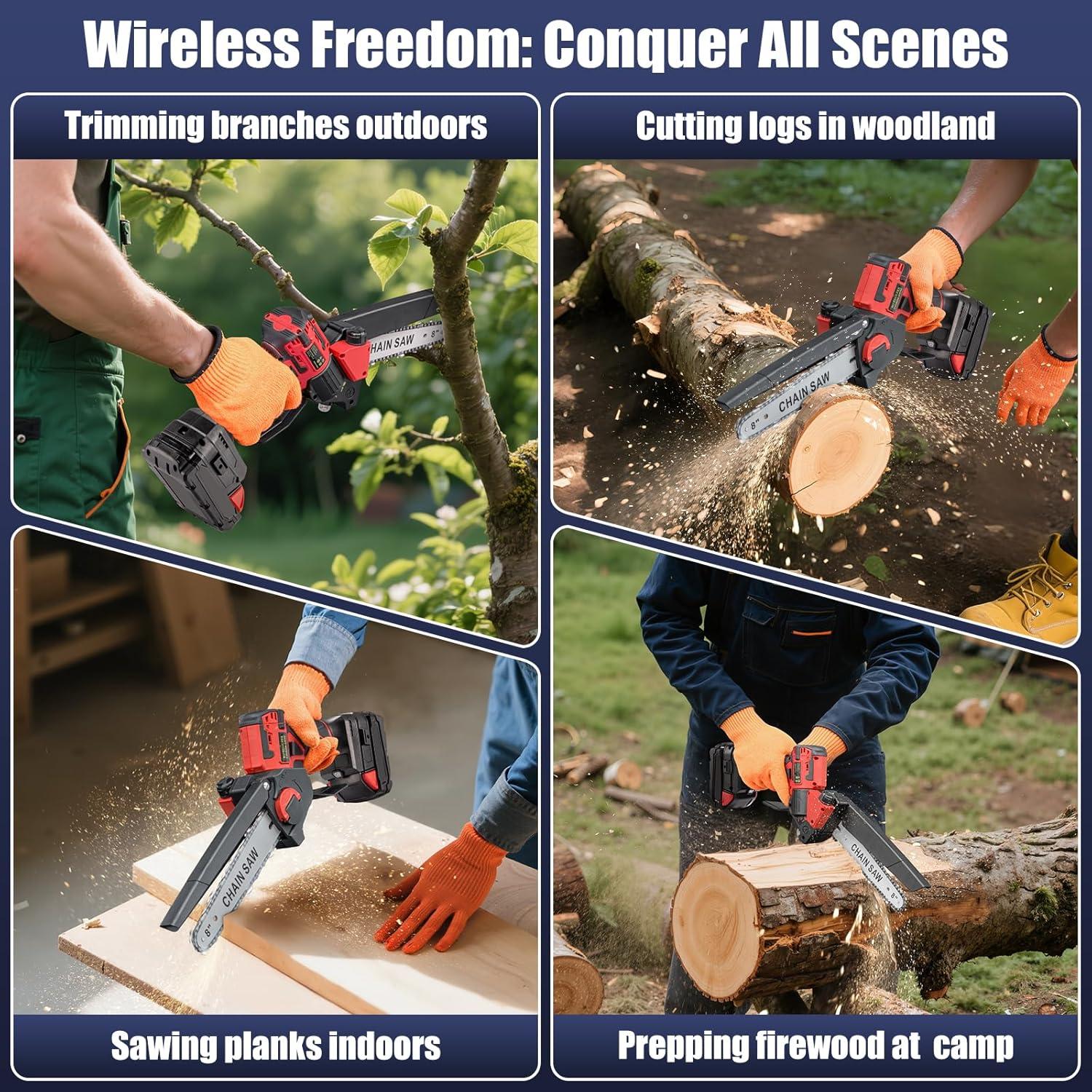 Mini Motosierra Eléctrica Milwaukee 18V 8" Autoengrasado