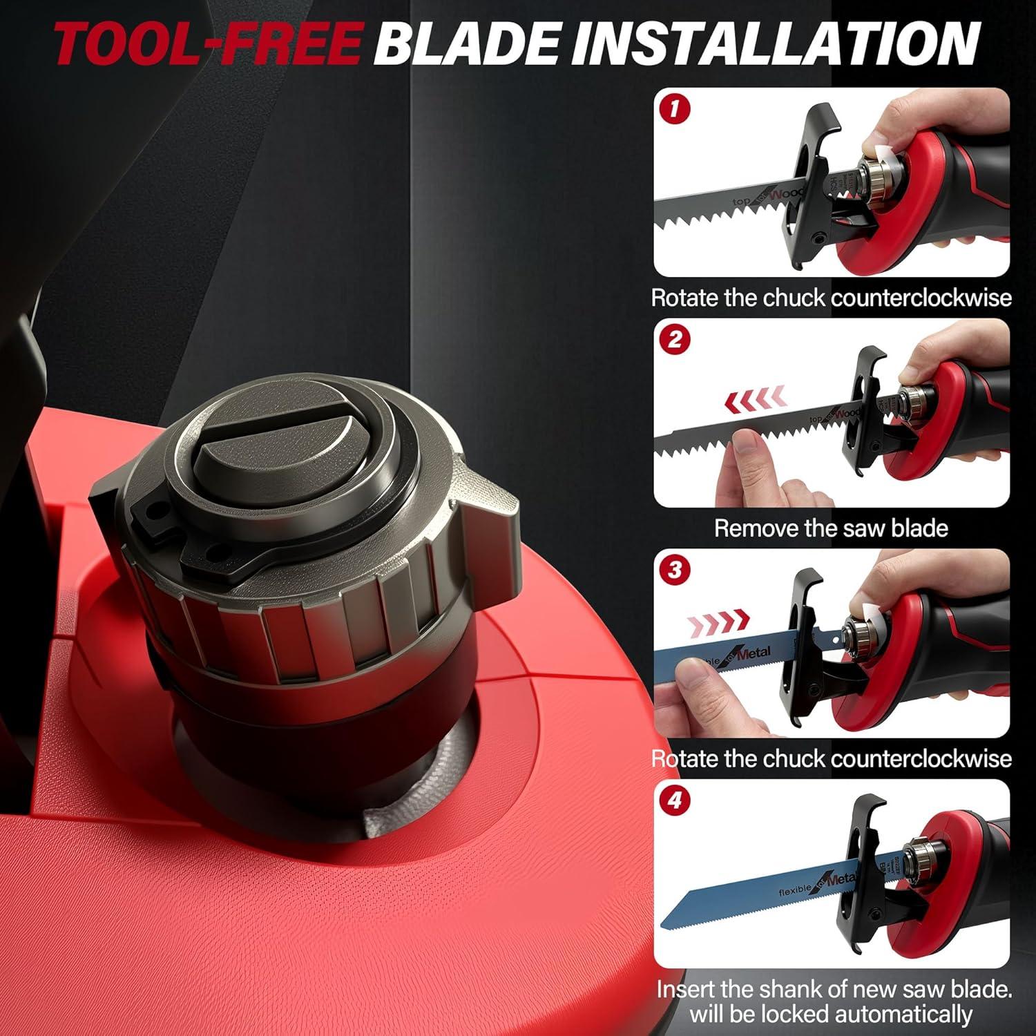 Sierra Recíproca Inalámbrica RAYLEEY 3500 RPM 25 cm