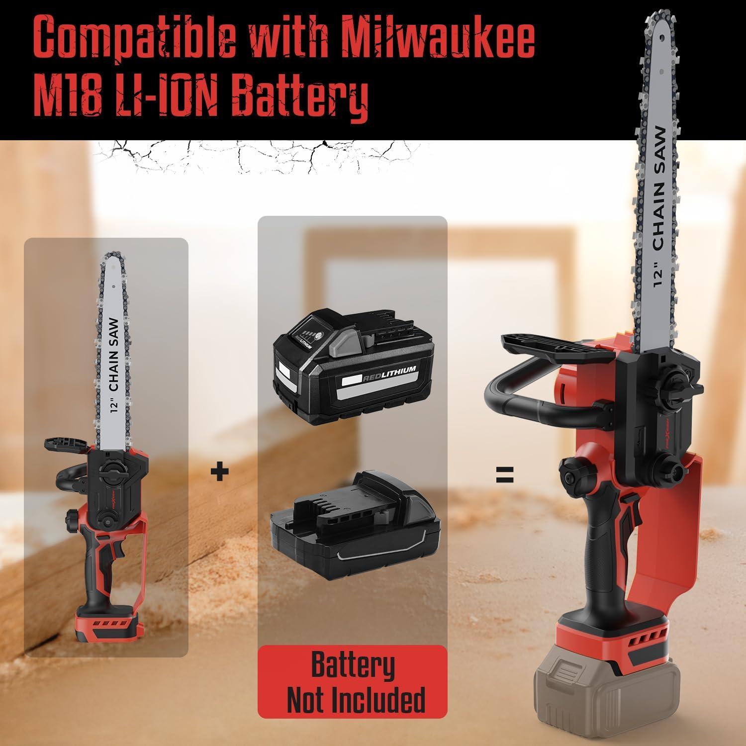 Motosierra eléctrica Milwaukee M18 12" sin batería, 300W