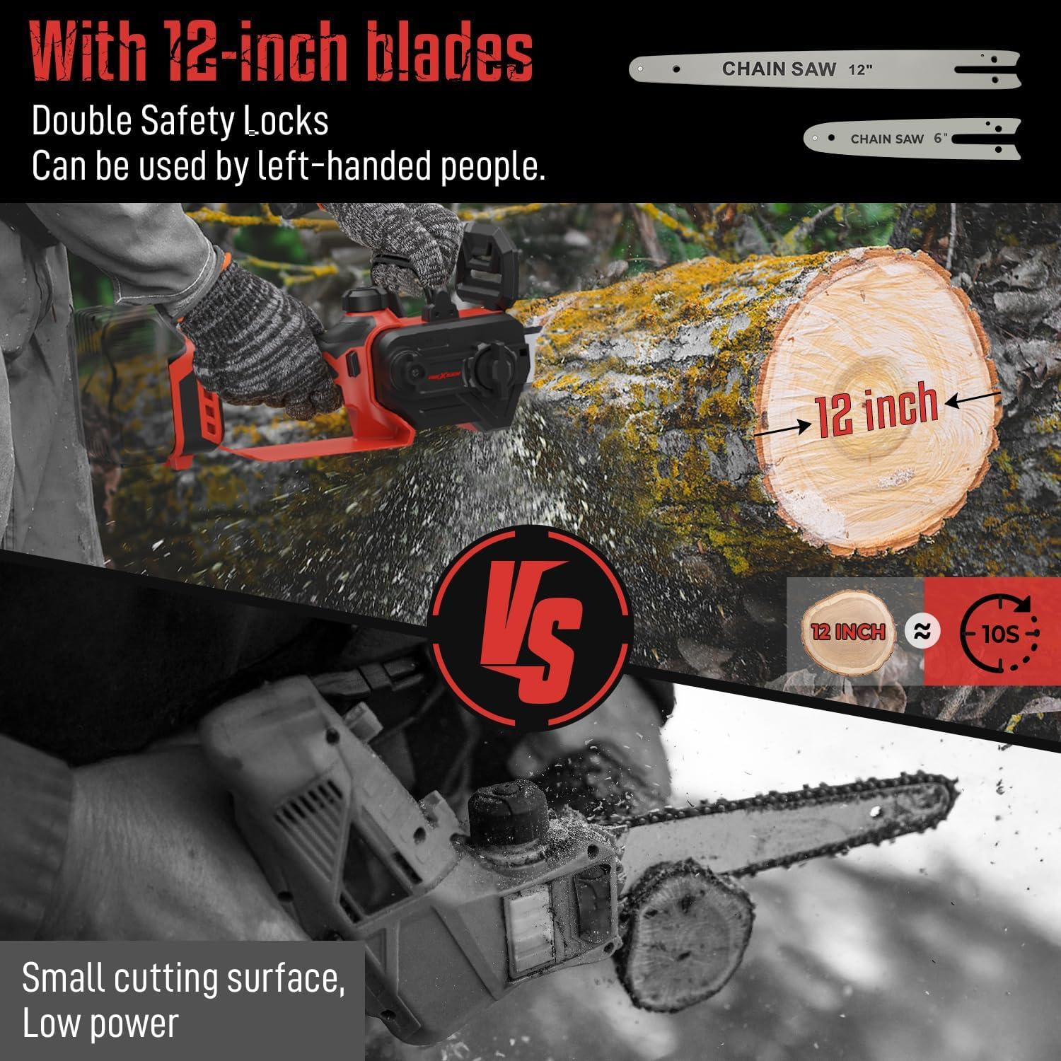 Motosierra eléctrica Milwaukee M18 12" sin batería, 300W