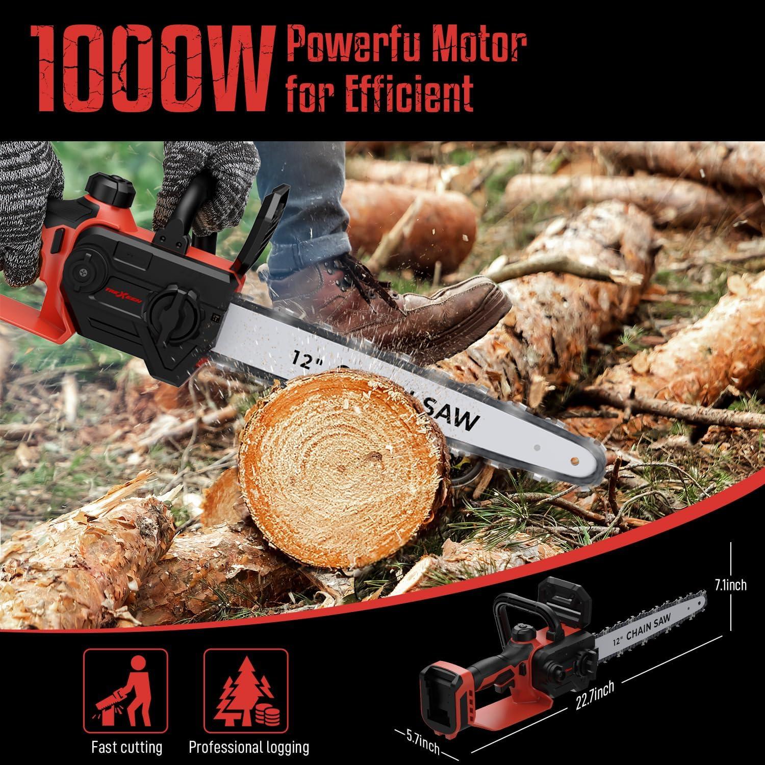 Motosierra eléctrica Milwaukee M18 12" sin batería, 300W