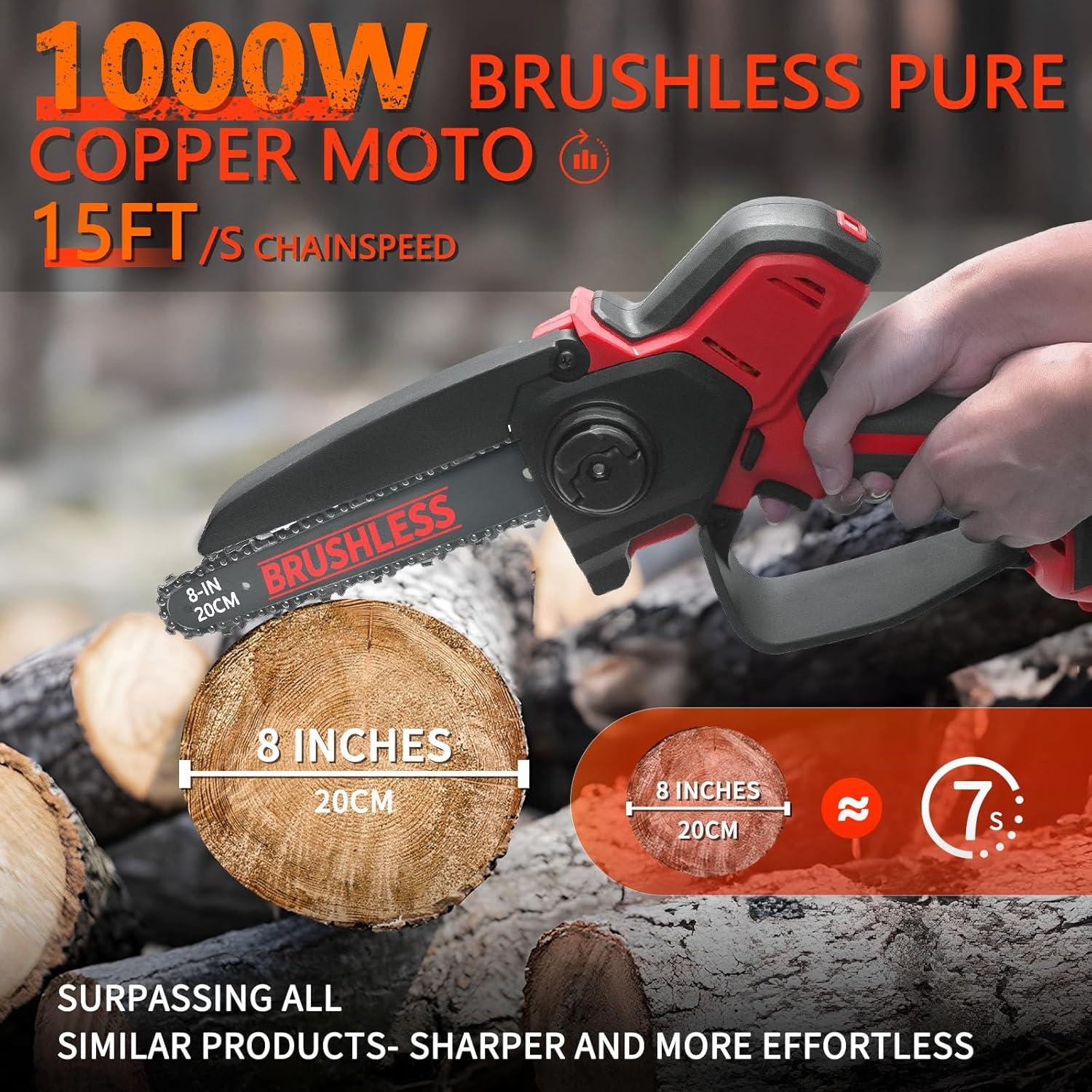 Mini Motosierra Inalámbrica HCDHCD 1000W 6/8" Compatible M18