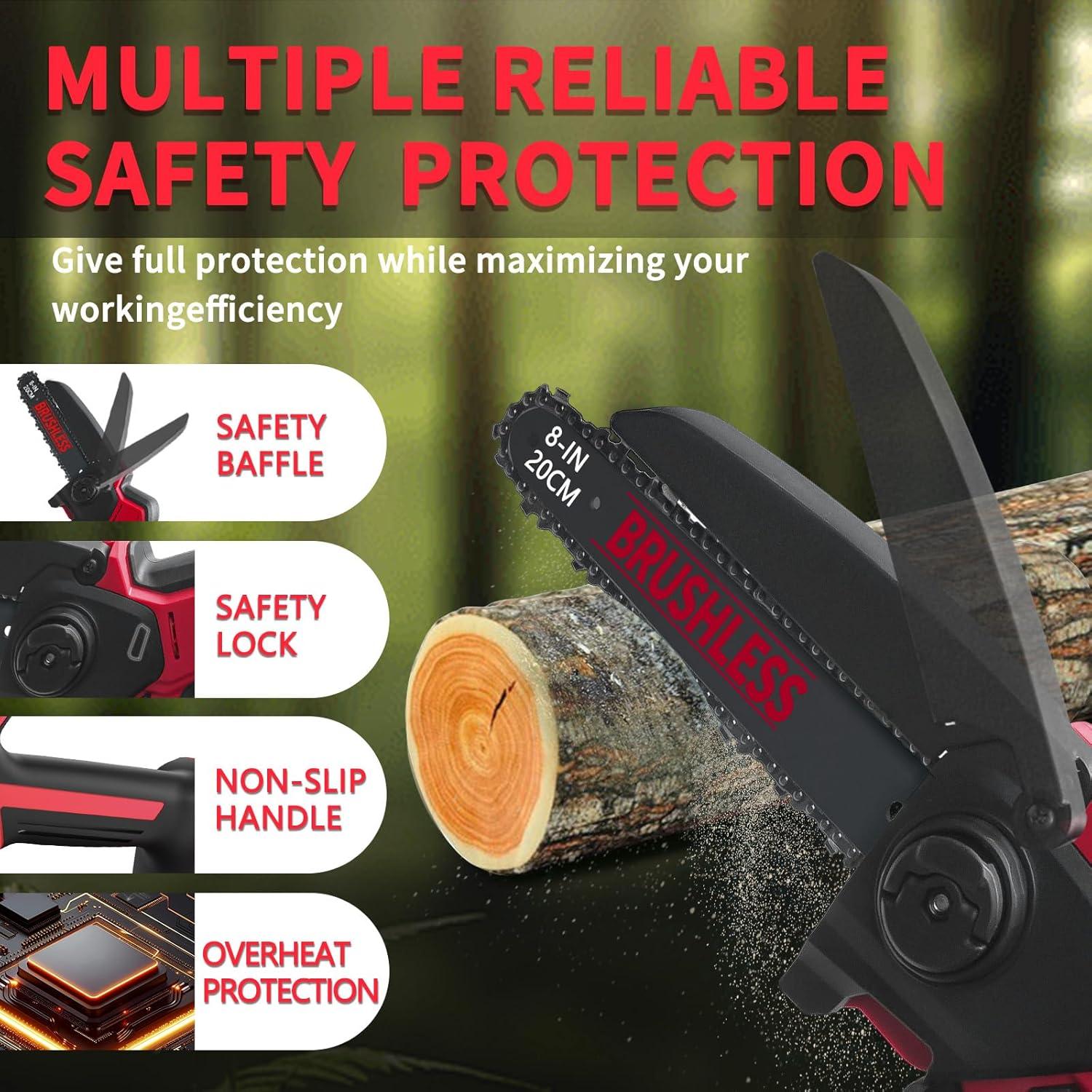 Mini Motosierra Inalámbrica HCDHCD 1000W 6/8" Compatible M18