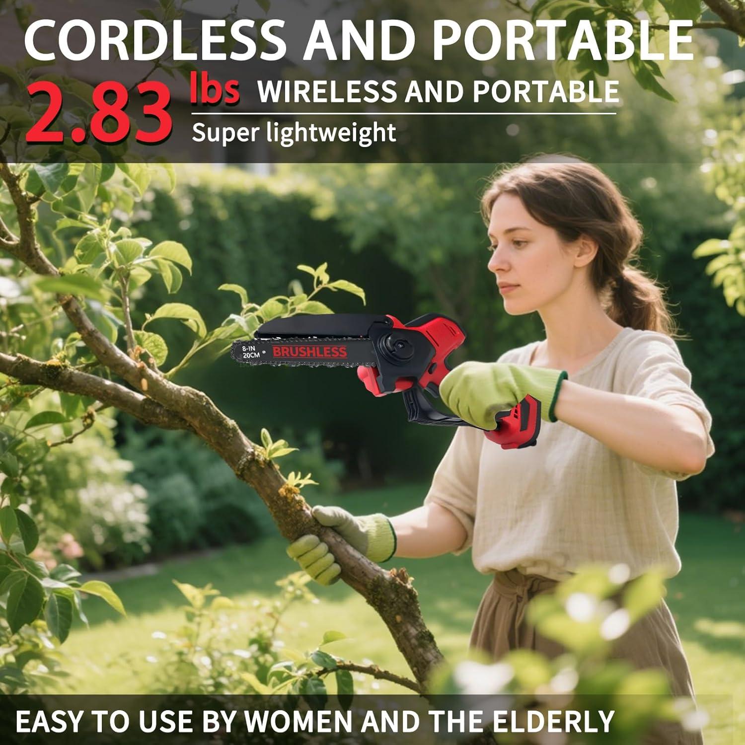 Mini Motosierra Inalámbrica HCDHCD 1000W 6/8" Compatible M18