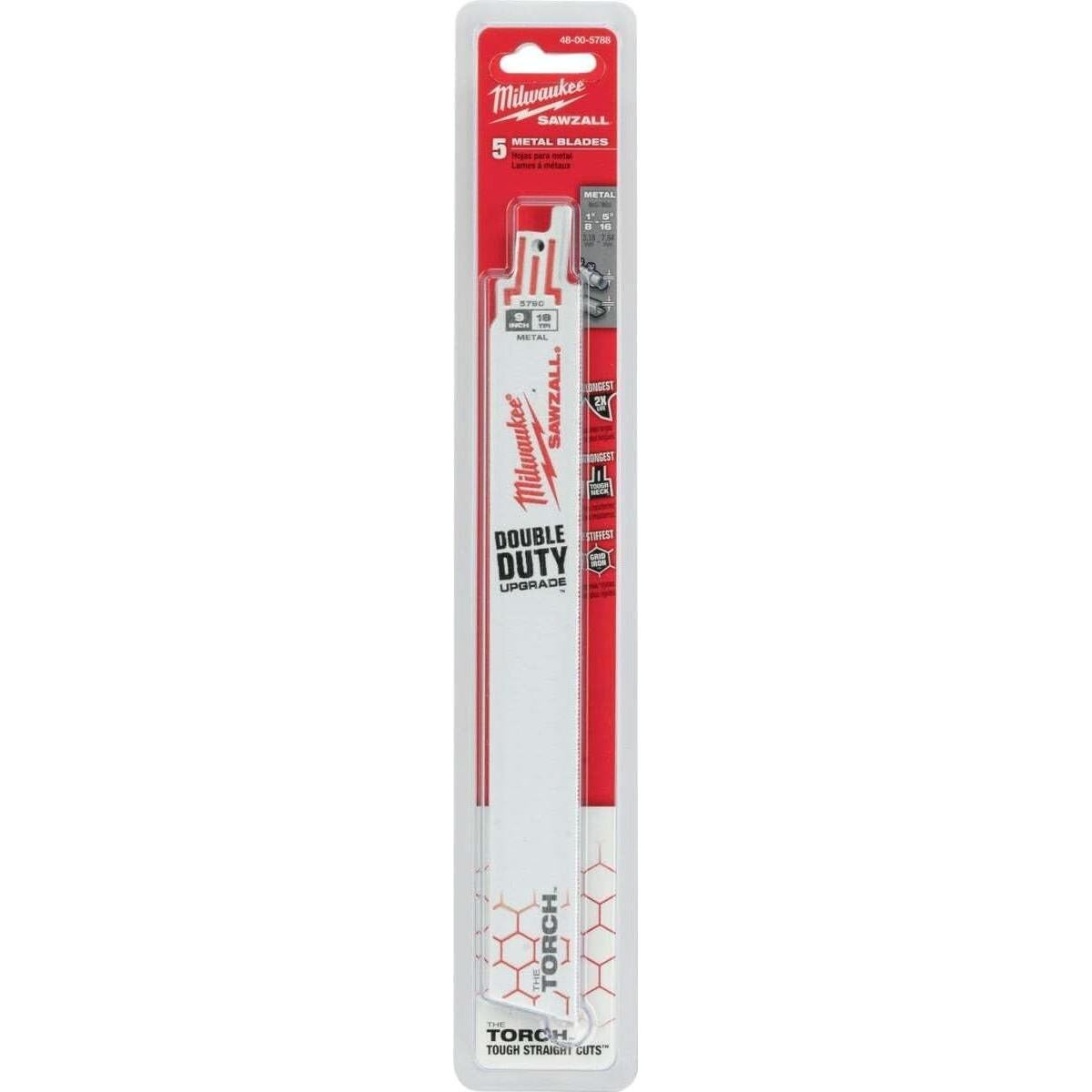 Hoja de Sierra Recíproca Milwaukee 22.86 cm Bi-Metal 5 Pk