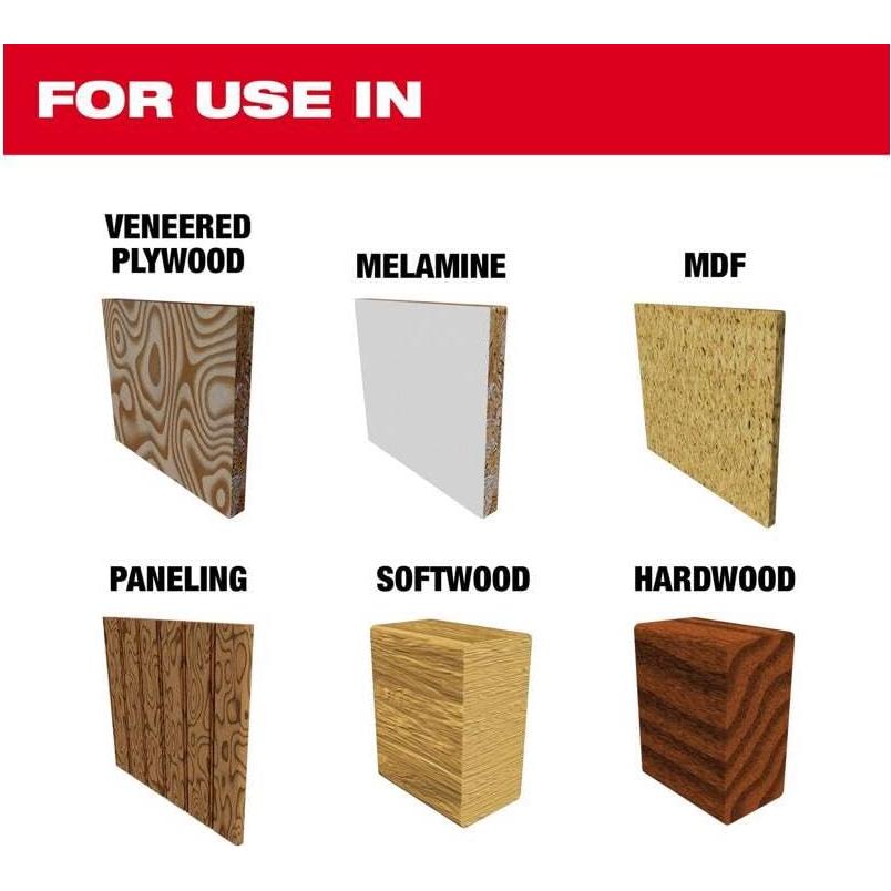 Hoja de sierra Milwaukee 165 mm 48 dientes para corte fino