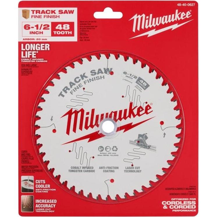 Hoja de sierra Milwaukee 165 mm 48 dientes para corte fino