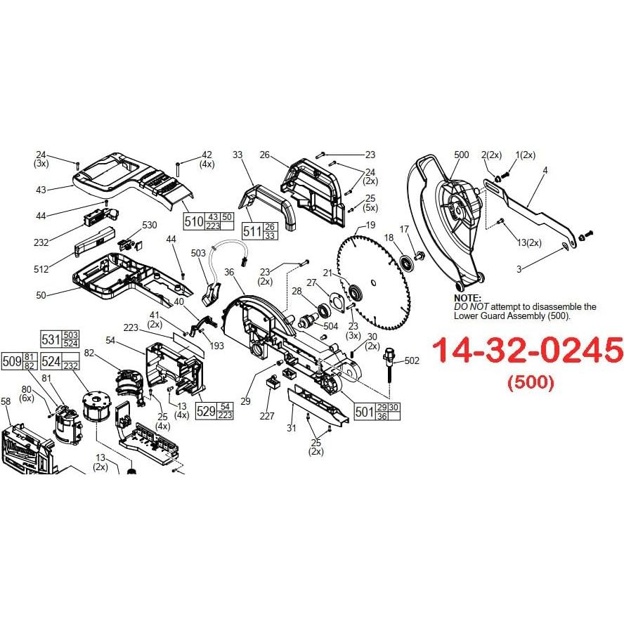 Conjunto de Guardia Inferior Genérico para Sierra Inalámbrica Milwaukee 2734-20