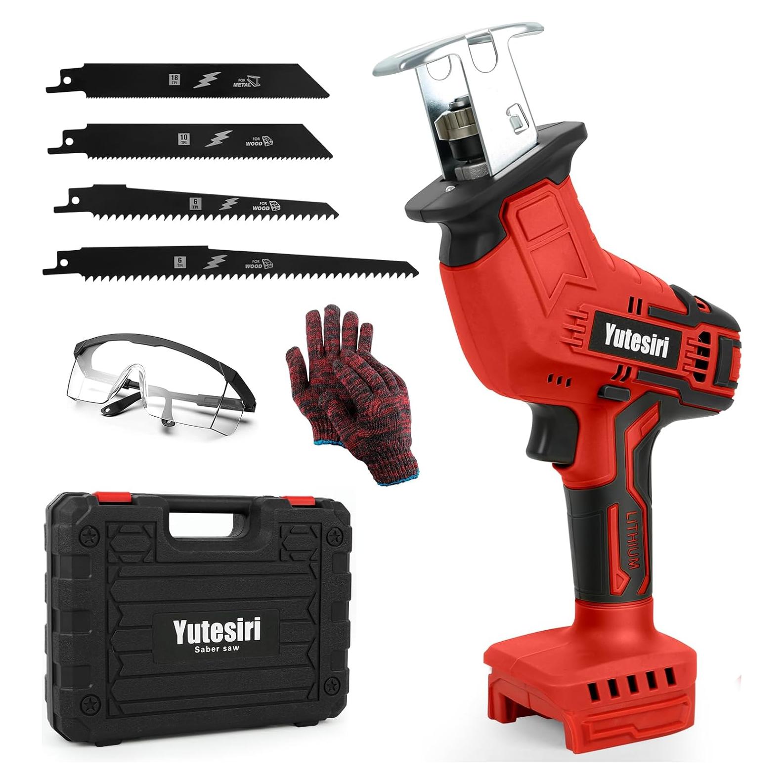 Sierra Recíproca Inalámbrica Yutesiri 18V, 3000 SPM, 1.39 kg