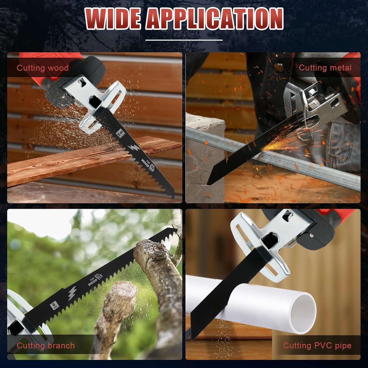 Sierra Recíproca Inalámbrica Yutesiri 18V, 3000 SPM, 1.39 kg