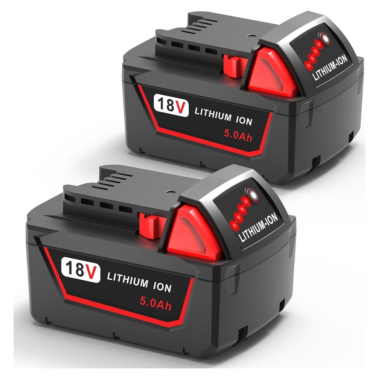 Batería de Reemplazo Milwaukee M18 18V 5.0Ah Litio Ion - 2 Paquetes