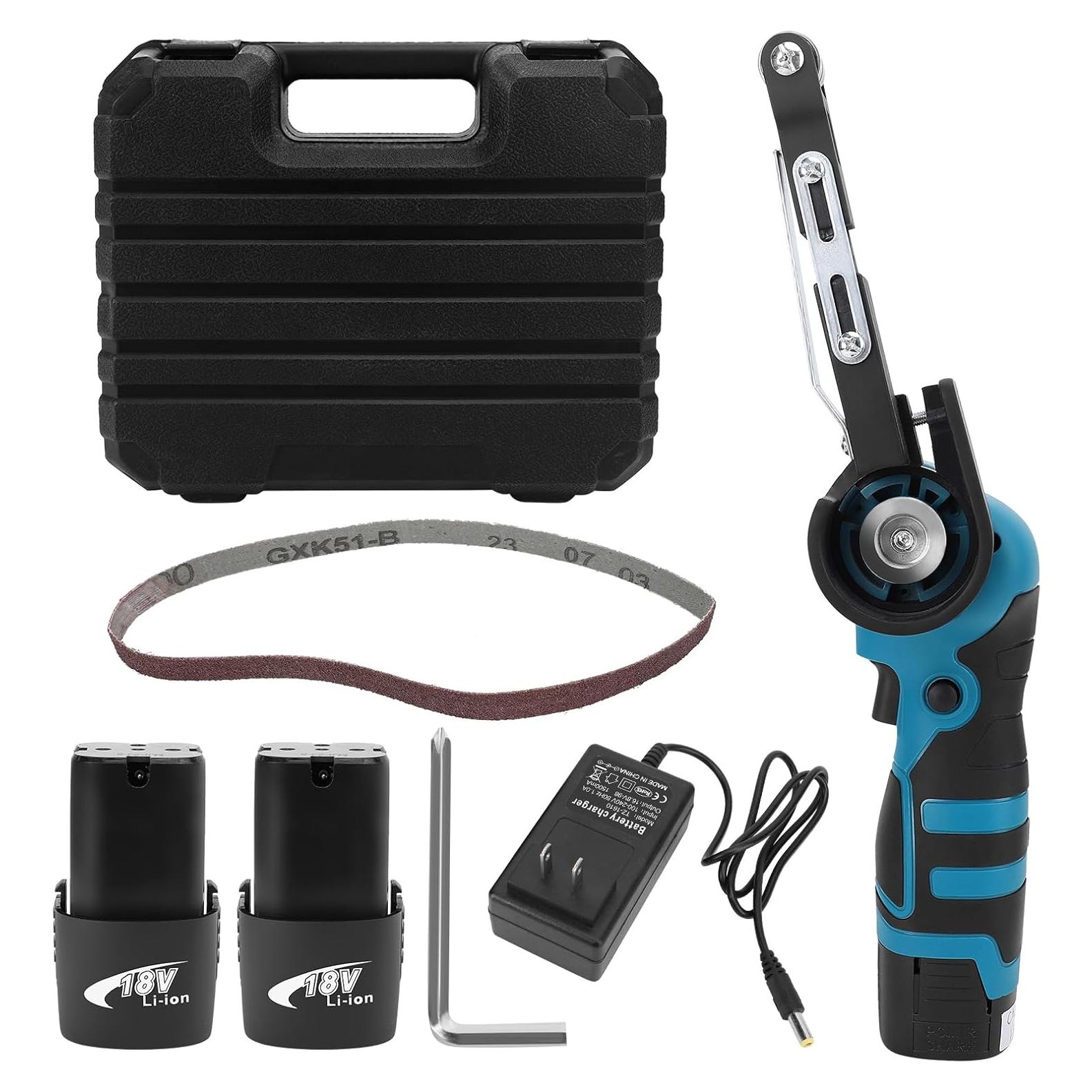 Lijadora de Banda Inalámbrica WODHMIEY 16.8V 7000RPM con 15 Correas