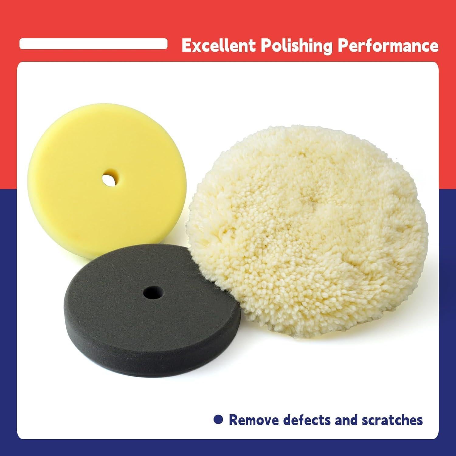 Kit de almohadillas de pulido Dusledel 7" compatible Milwaukee M18