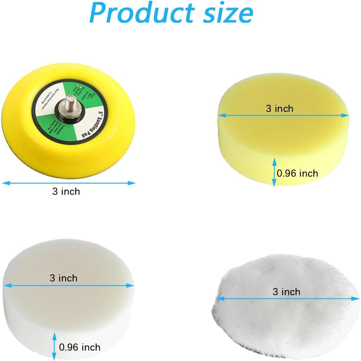 Kit de Almohadillas de Pulido Trsobi 49-36-2438 Compatible Milwaukee